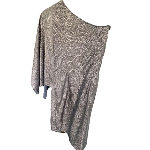 Nwot Hailey By Adrianna Papell Solver Metallic Cocktail Party Dress Size 2 - Picture 2 of 7